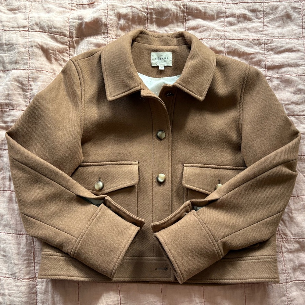 Sezane Terry wool blend jacket NWOT